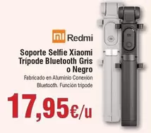 Oferta de Redmi - Soporte Selfie Xaomi Tripode Bluetooth Gris O Negro por 17,95€ en Froiz