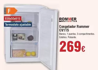 Oferta de Rommer - Congelador Cv115 por 269€ en Froiz