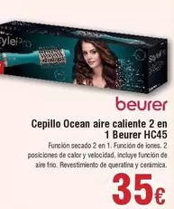 Oferta de Style - Cepillo Ocean Aire Caliente 2 En 1 Beurer Hc45 por 35€ en Froiz