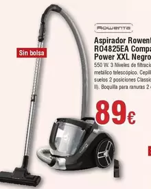 Oferta de Rowenta - Aspirador Ro4825ea Compa Power Xxl Negro por 89€ en Froiz