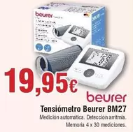 Oferta de Beurer - Tensiómetro BM27 por 19,95€ en Froiz