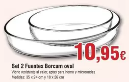 Oferta de Fuentes - Set 2 Fuentes Borcam Oval por 10,95€ en Froiz