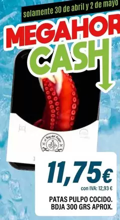 Oferta de Patas Pulpo Cocido. Bdja por 11,75€ en Cash Ifa
