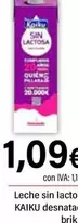 Oferta de Kaiku - Leche Sin Lacto Desnata Brik por 1,09€ en Cash Ifa