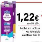Oferta de Kaiku - Leche Sin Lactosa Calcio O Entera por 1,22€ en Cash Ifa
