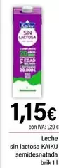 Oferta de Kaiku - Leche Sin Lactosa Semidesnatada por 1,15€ en Cash Ifa