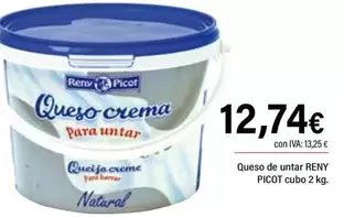 Oferta de Reny Picot - Queso De Untar Cubo por 12,74€ en Cash Ifa
