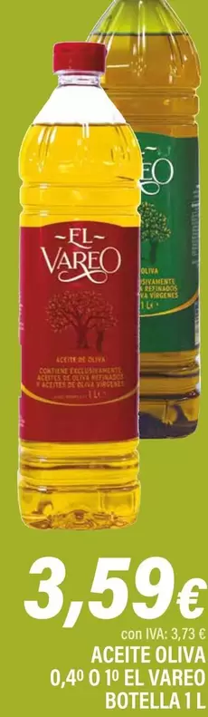 Oferta de El Vareo - Aceite Oliva por 3,59€ en Cash Ifa