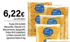 Oferta de Ifa Eliges - Pasta Maravilla por 6,22€ en Cash Ifa