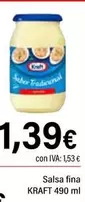 Oferta de Kraft - Salsa Fina por 1,39€ en Cash Ifa