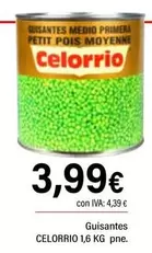 Oferta de Celorrio - Guisantes por 3,99€ en Cash Ifa
