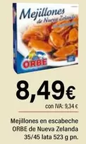 Oferta de Orbe - Mejillones En Escabeche por 8,49€ en Cash Ifa