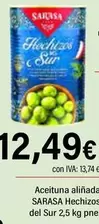 Oferta de Sarasa - Aceituna Alinada por 12,49€ en Cash Ifa