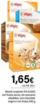 Oferta de Ifa Eliges - Muesli Crujiente por 1,65€ en Cash Ifa