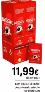 Oferta de Nescafé - Café Soluble Descafeinado Estuche por 11,99€ en Cash Ifa