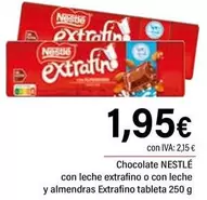 Oferta de Nestlé - Chocolate Con Leche Extrafino O Con Leche Y Almendras Extrafino Tableta por 1,95€ en Cash Ifa