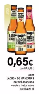 Oferta de Ladrón de Manzanas - Cider Normal por 0,65€ en Cash Ifa