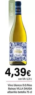 Oferta de Blanco - Vino  D.o.riais Albariño Botella por 4,39€ en Cash Ifa