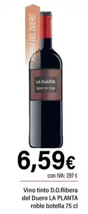 Oferta de La Planta - Vino Tinto D.o. Ribera Del Duero por 6,59€ en Cash Ifa