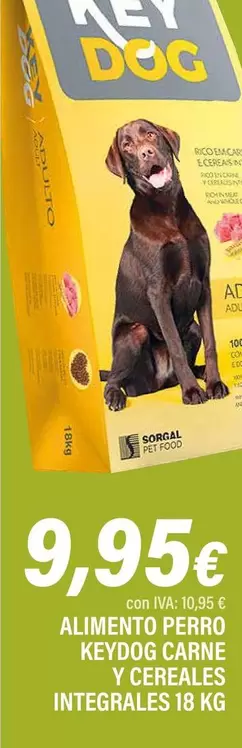 Oferta de Key Dog - Alimento Perro Carne Y Cereales Integrales por 9,95€ en Cash Ifa