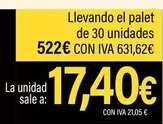 Oferta de Llevando El Palet De 30 Unidades por 17,4€ en Cash Ifa