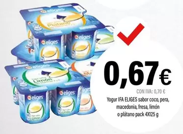 Oferta de Ifa Eliges - Yogur por 0,67€ en Cash Ifa