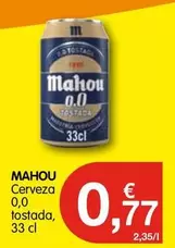 Oferta de Mahou - Cerveza 0,0 Tostada por 0,77€ en CashDiplo