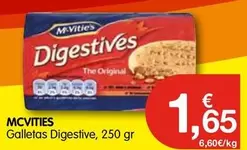 Oferta de McVitie's - Galletas Digestive por 1,65€ en CashDiplo