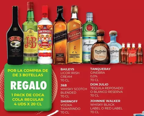 Oferta de Johnnie Walker - Licor Irish, Crema, Con Jilio, Whisky Scotch Tequila Reposado O Blanco Reserva en CashDiplo