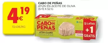 Oferta de Cabo de Peñas - Atún En Aceite De Oliva por 4,19€ en CashDiplo