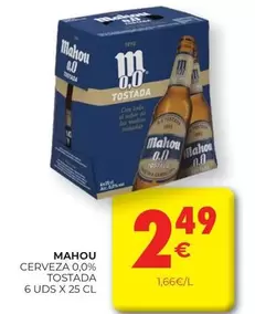 Oferta de Mahou - Cerveza 0,0% Tostada por 2,49€ en CashDiplo