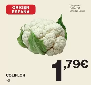 Oferta de Origen - Coliflor por 1,79€ en El Corte Inglés