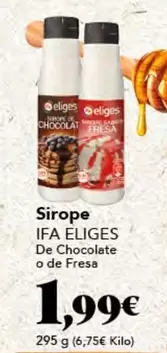 Oferta de Ifa Eliges - Sirope De Chocolate O De Fresa por 1,99€ en Gadis