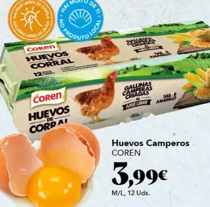 Oferta de Coren - Huevos Camperos por 3,99€ en Gadis