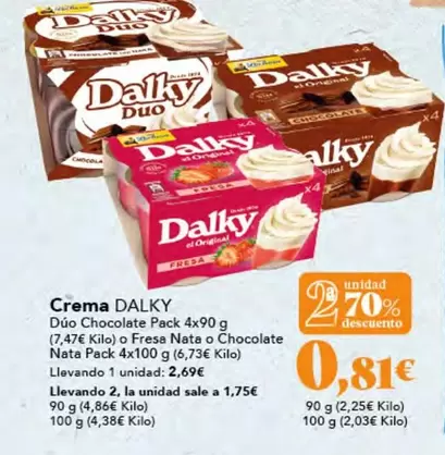 Oferta de Dalky - Crema por 0,81€ en Gadis