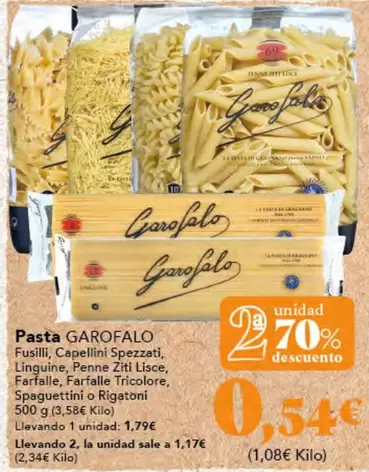 Oferta de Garofalo - Pasta por 1,79€ en Gadis