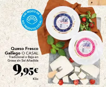 Oferta de Gallego - Queso Fresco por 9,95€ en Gadis