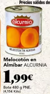 Oferta de Alcurnia - Melocoton En Almibar por 1,99€ en Gadis
