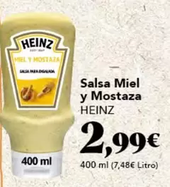 Oferta de Heinz - Salsa Miel Y Mostaza por 2,99€ en Gadis