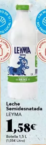 Oferta de Leyma - Leche Semidesnatada por 1,58€ en Gadis