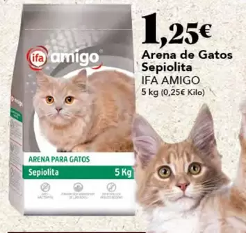 Oferta de Ifa amigo - Arena De Gatos Sepiolita por 1,25€ en Gadis