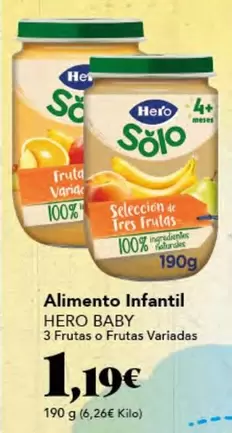 Oferta de Hero Baby - Alimento Infantil por 1,19€ en Gadis