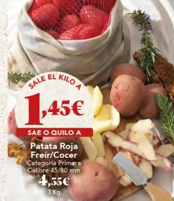 Oferta de Patata Roja Freir/cocer por 4,35€ en Gadis