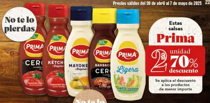 Oferta de Prima - Estas Salsas en Gadis