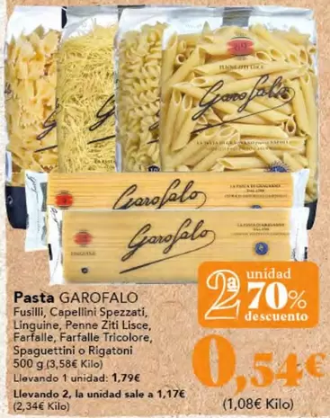 Oferta de Garofalo - Pasta por 1,79€ en Gadis