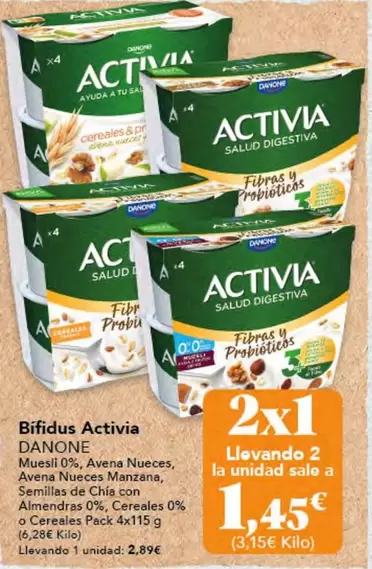 Oferta de Danone - Bifidus Activia por 2,89€ en Gadis