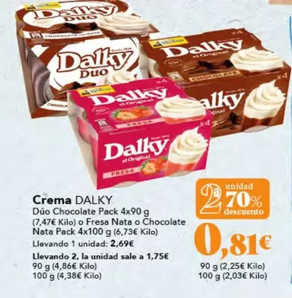 Oferta de Dalky - Crema por 0,81€ en Gadis
