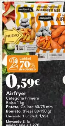 Oferta de Melendez - Categoria Primera Bolsa Patata por 1,95€ en Gadis