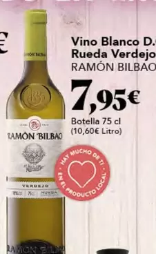 Oferta de Ramón Bilbao - Vino Blanco D.o. Rueda Verdejo por 7,95€ en Gadis