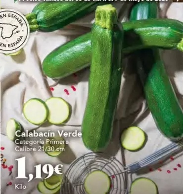 Oferta de España - Calabacin Verde por 1,19€ en Gadis